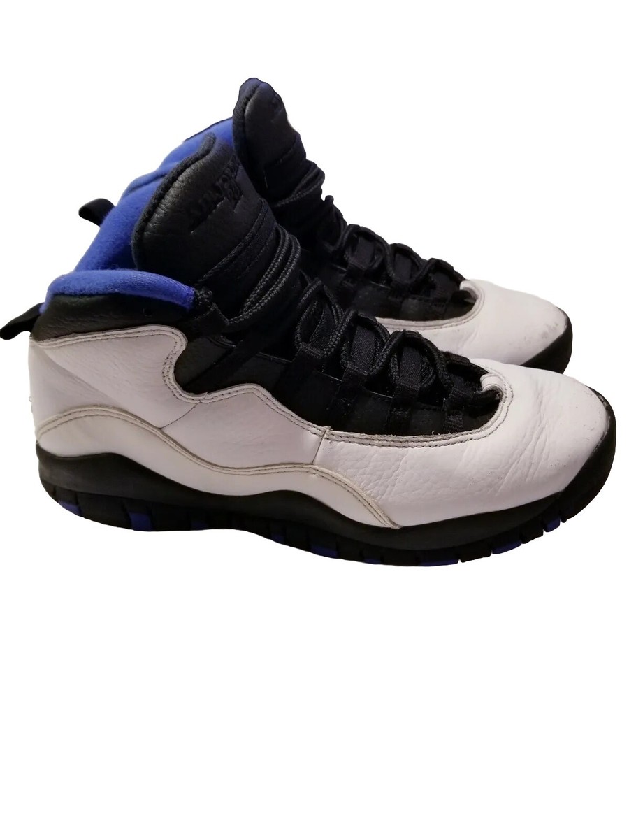 Jordan 10 Retro Orlando Youth Sneakers Size 6Y White/Black/Blue