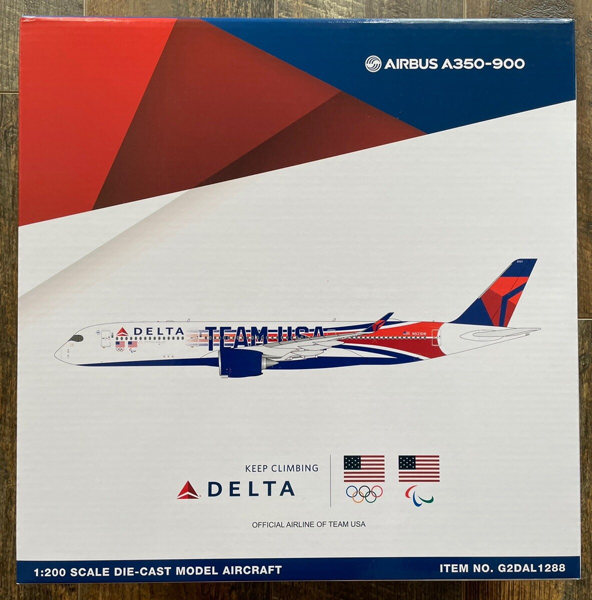 NEW GEMINI JETS 1:200 scale DELTA AIRLINES A350-900 TEAM USA 2024