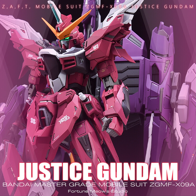 for MG 1/100 ZGMF-X09A Justice Fortune Meow Studio Resin Dress up