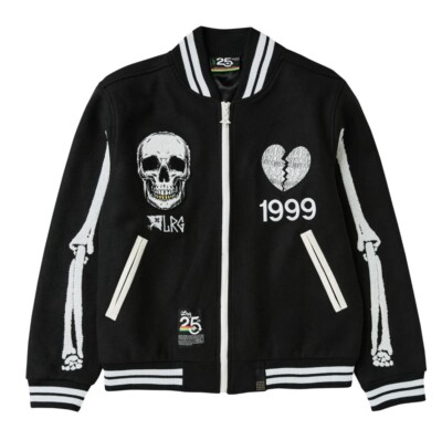 NWT LRG x Dead Serious 99 Bones Varsity Jacket Black | eBay