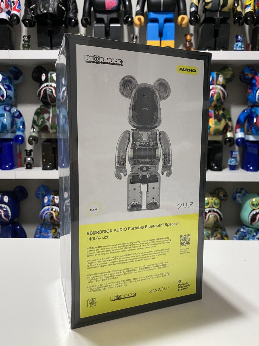 Bearbrick Audio 400% Clear BE@RBRICK Portable Bluetooth Speaker