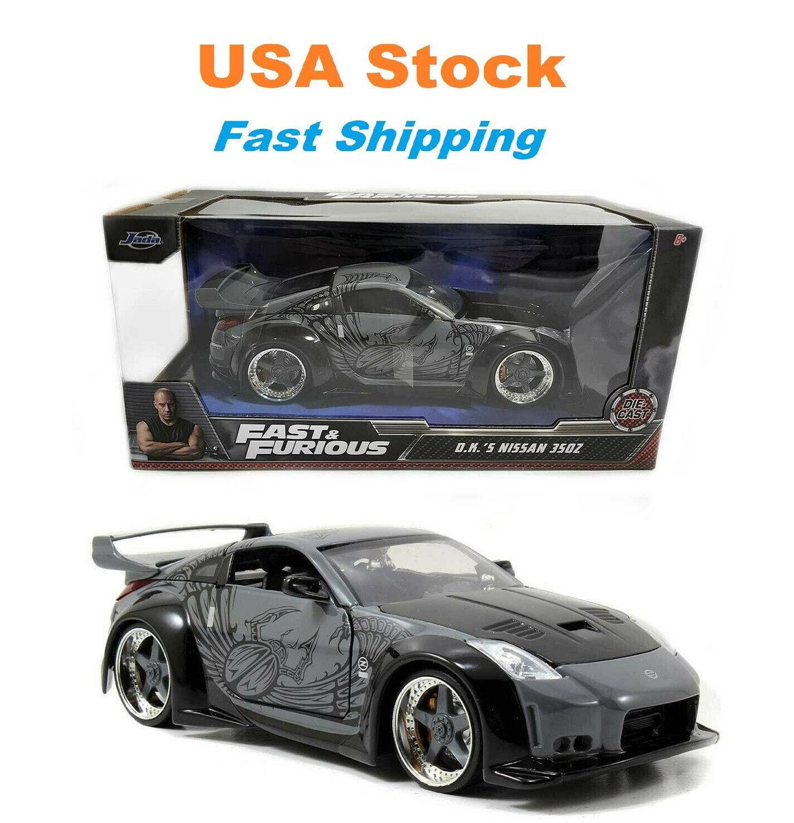 Fast And Furious DK's 2003 Nissan 350Z, JADA, Metal,Diecast Toy