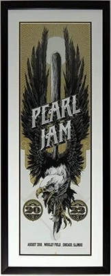 Pearl Jam 2016 Wrigley Field Chicago Poster Ken Taylor