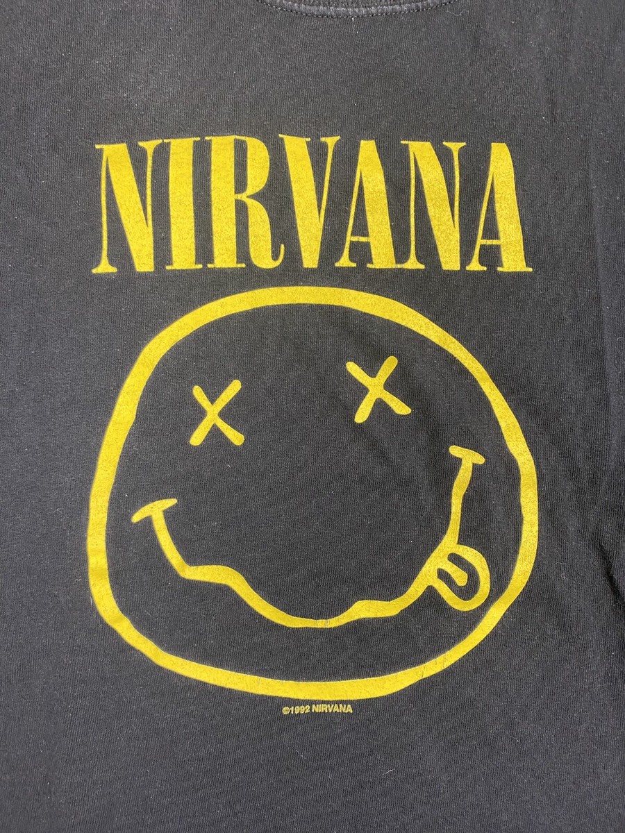 vintage 1992 Nirvana Smiley Tee size XL Anvil Tag | eBay