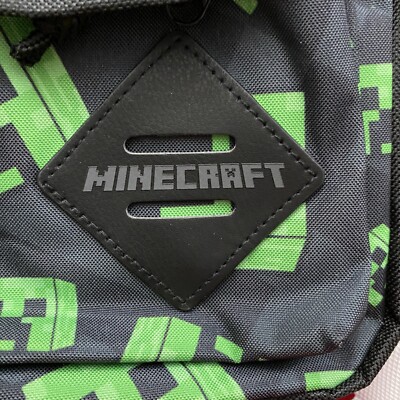 Minecraft Unisex Crossbody Handbag Black Green 8x7x2