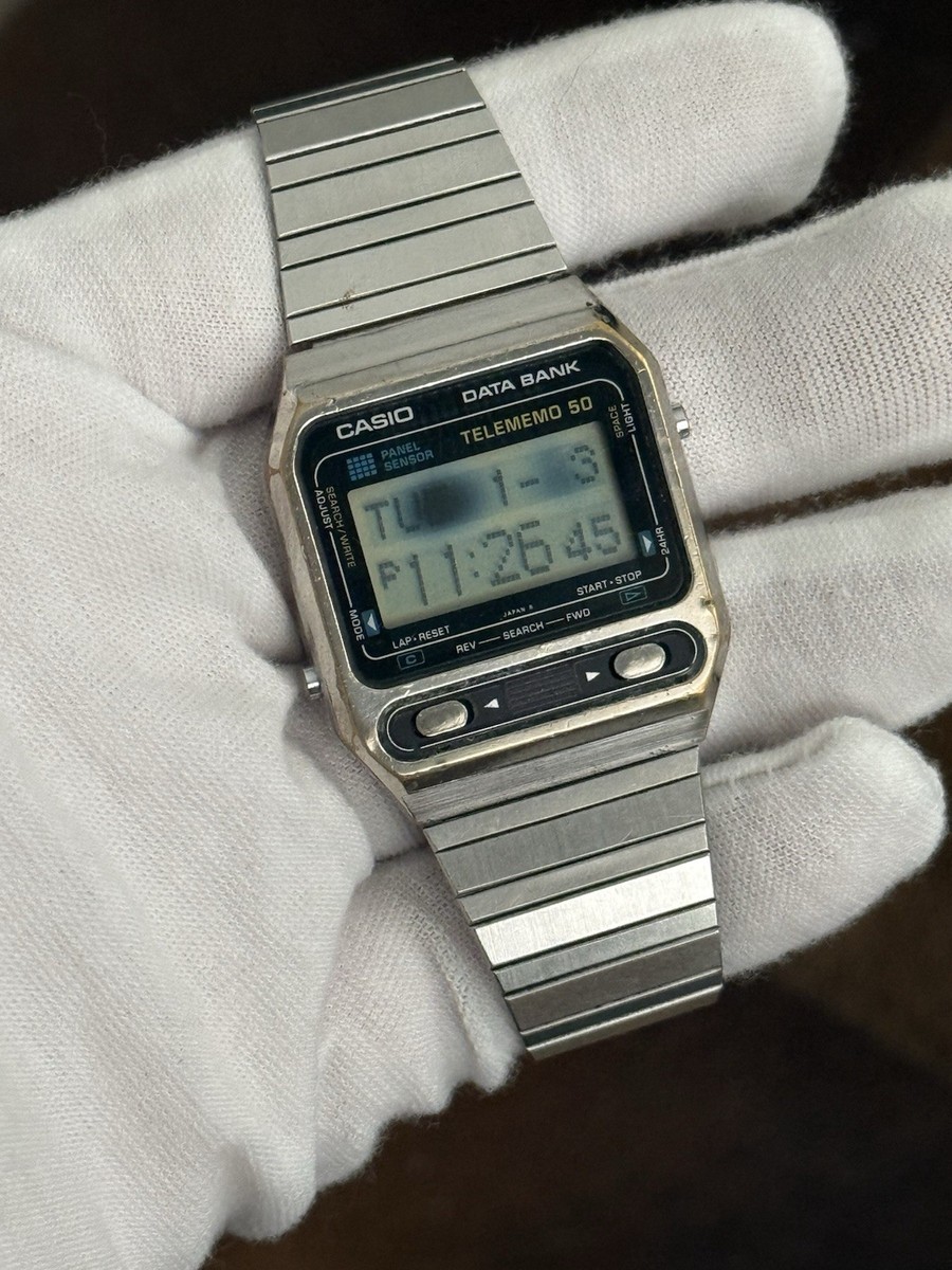 Rare Vintage Casio Data Bank Telememo 50 DB-1000 Men's Digital