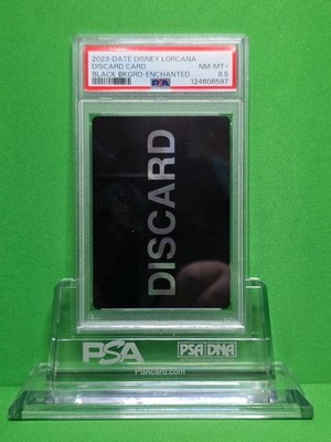 DISNEY LORCANA 2023 DISCARD CARD BLACK BACKGROUND ENCHANTED PSA