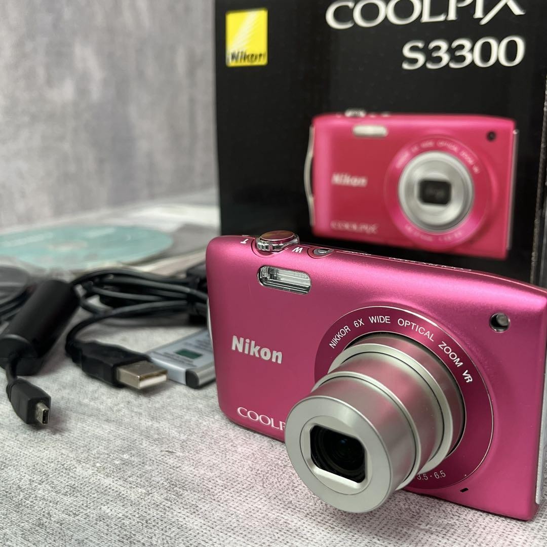 Nikon COOLPIX S3300 Strawberry Pink Digital Camera with