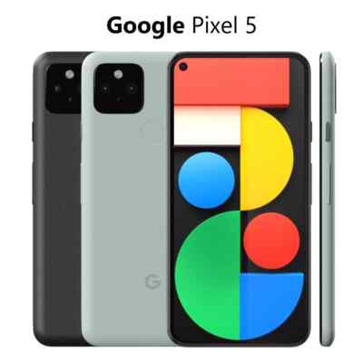 Google Pixel 5 | 5a - 128GB - Black | Green (Unlocked) Smartphone