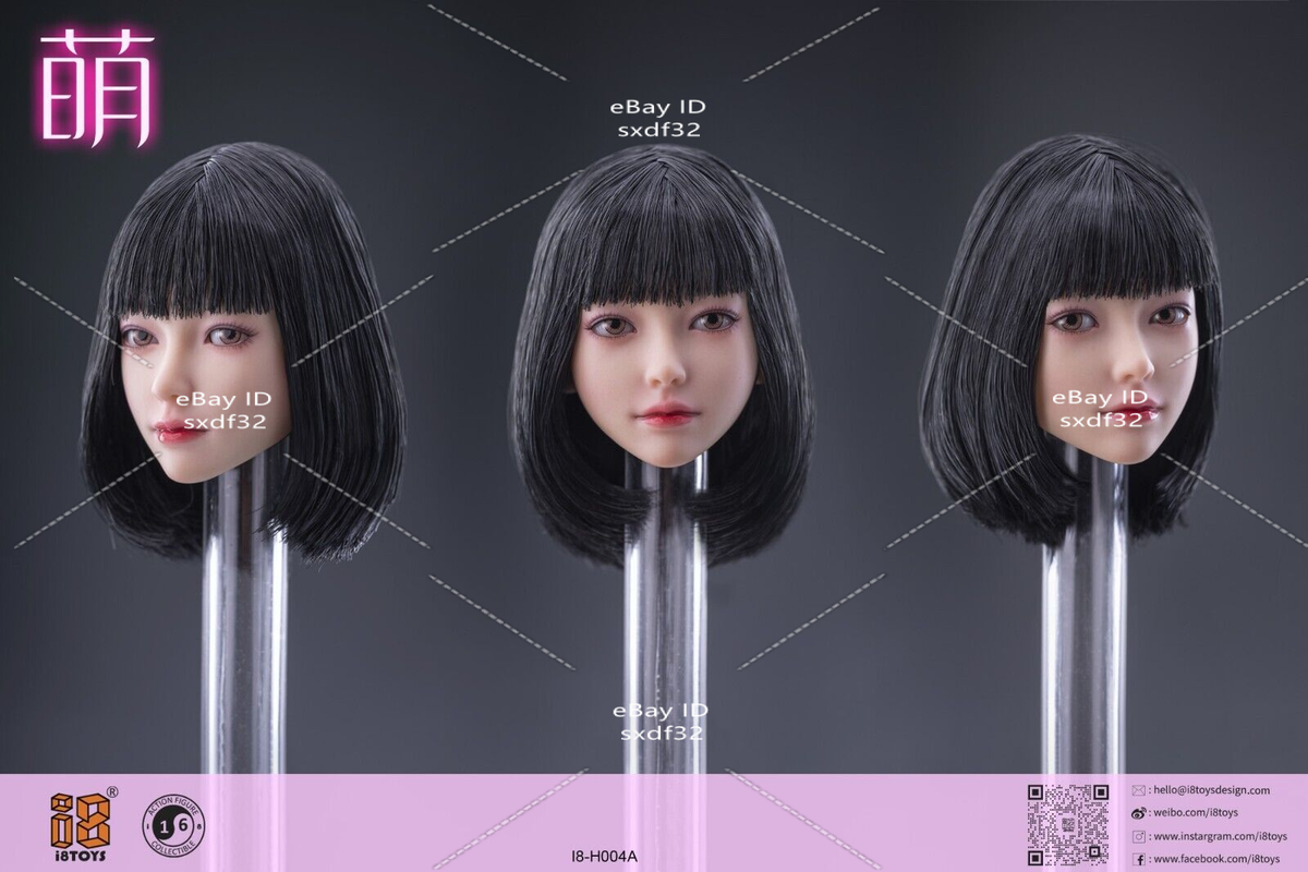 1/6 I8Toys I8-H004A Beauty Girl Mandy Movable Eyes Head Sculpt For