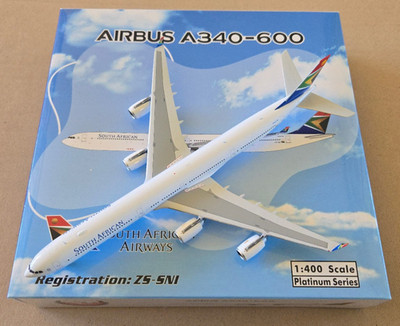1:400 Airbus A340-600 South African Airways ZS-SNI Phoenix Models