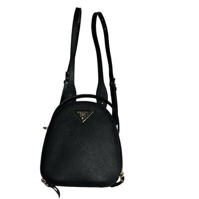 Authentic Prada Black Saffiano Lux Mini Odette Backpack | eBay