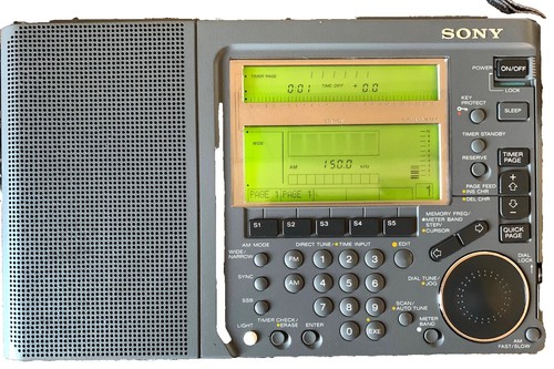 SONY ICF-B50 Old Age Disaster prevention Radio moving work Tested