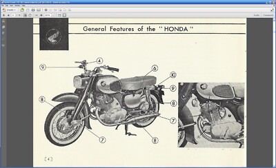 Honda Dream 250, 300, 305 C72 C77 CA72 CA77 CA78 Owners Manual PDF