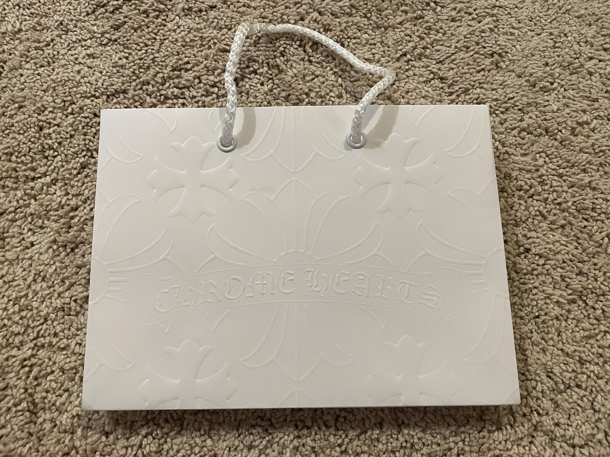 AUTHENTIC CHROME HEARTS LARGE WHITE HOLIDAY LIMITED PAPER SHOPPING
