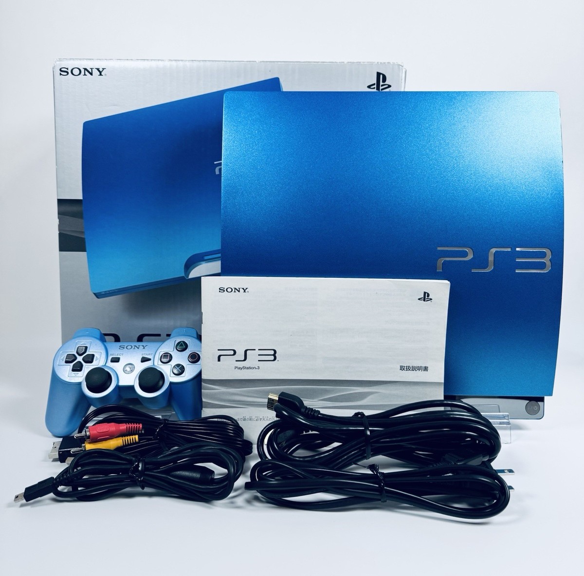 SONY PlayStation 3 PS3 Splash Blue Slim Console CECH-3000B SB
