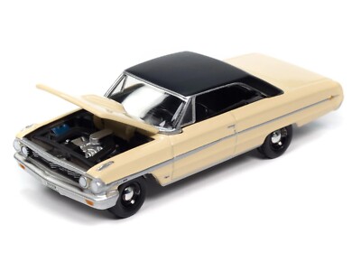 1964 FORD GALAXIE 500 XL SUNSHINE YELLOW 1/64 CAR BY AUTO WORLD