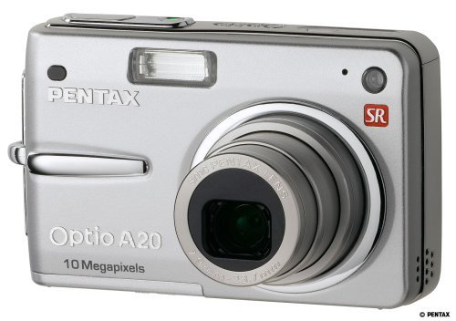 Pentax Optio A20 10 MP Digital Camera with 3 x Optical Zoom and