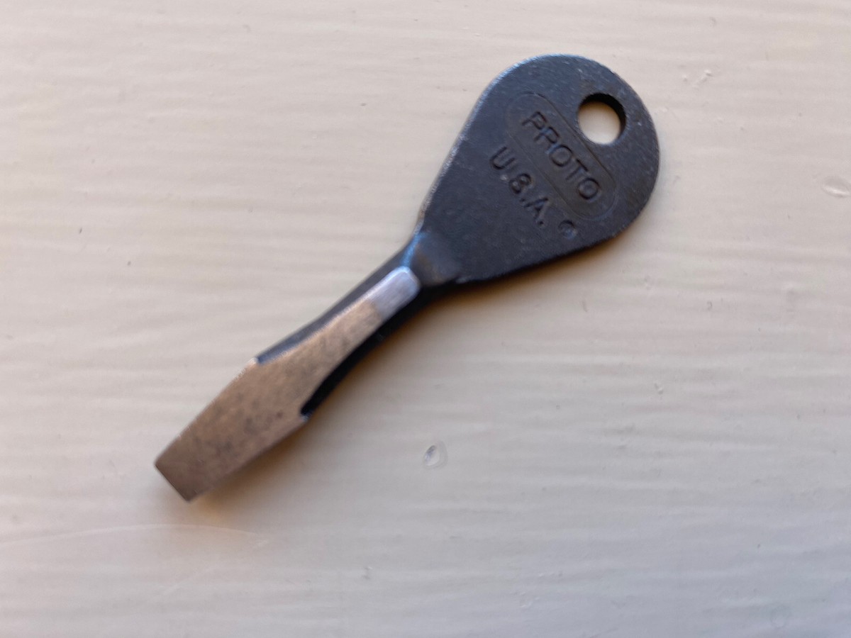 Brand New Vintage Proto Tools Key Chain Flathead Screwdriver
