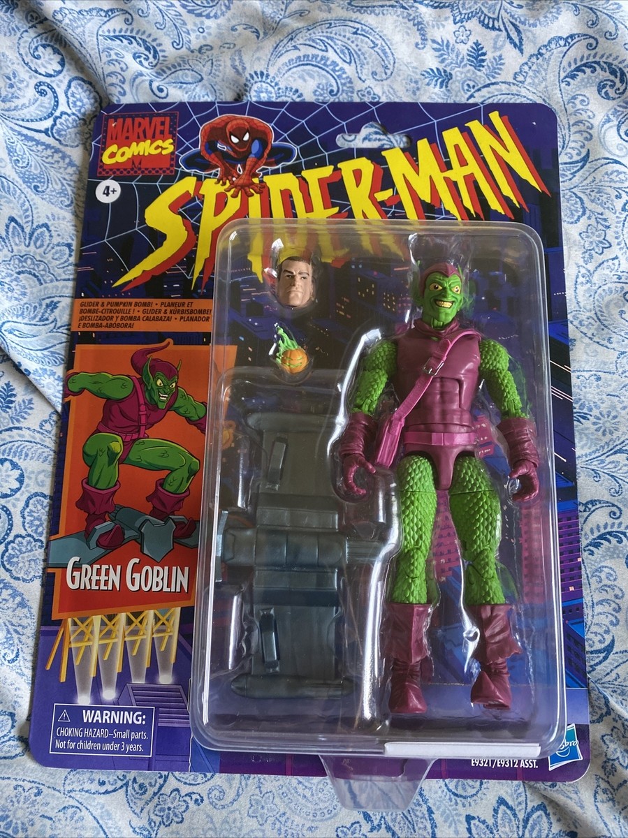 Marvel Legends Spiderman Retro Green Goblin New Sealed W/ Glider