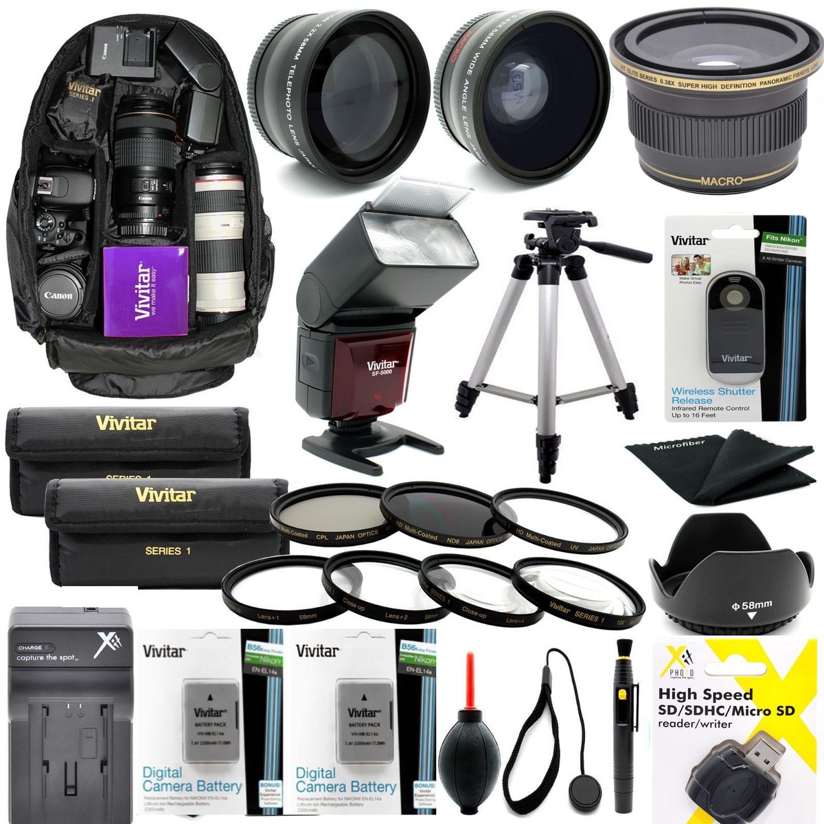 NIKON COOLPIX P950 LENS COMPLETE 67MM HD 8K ACCESSORY KIT FLASH