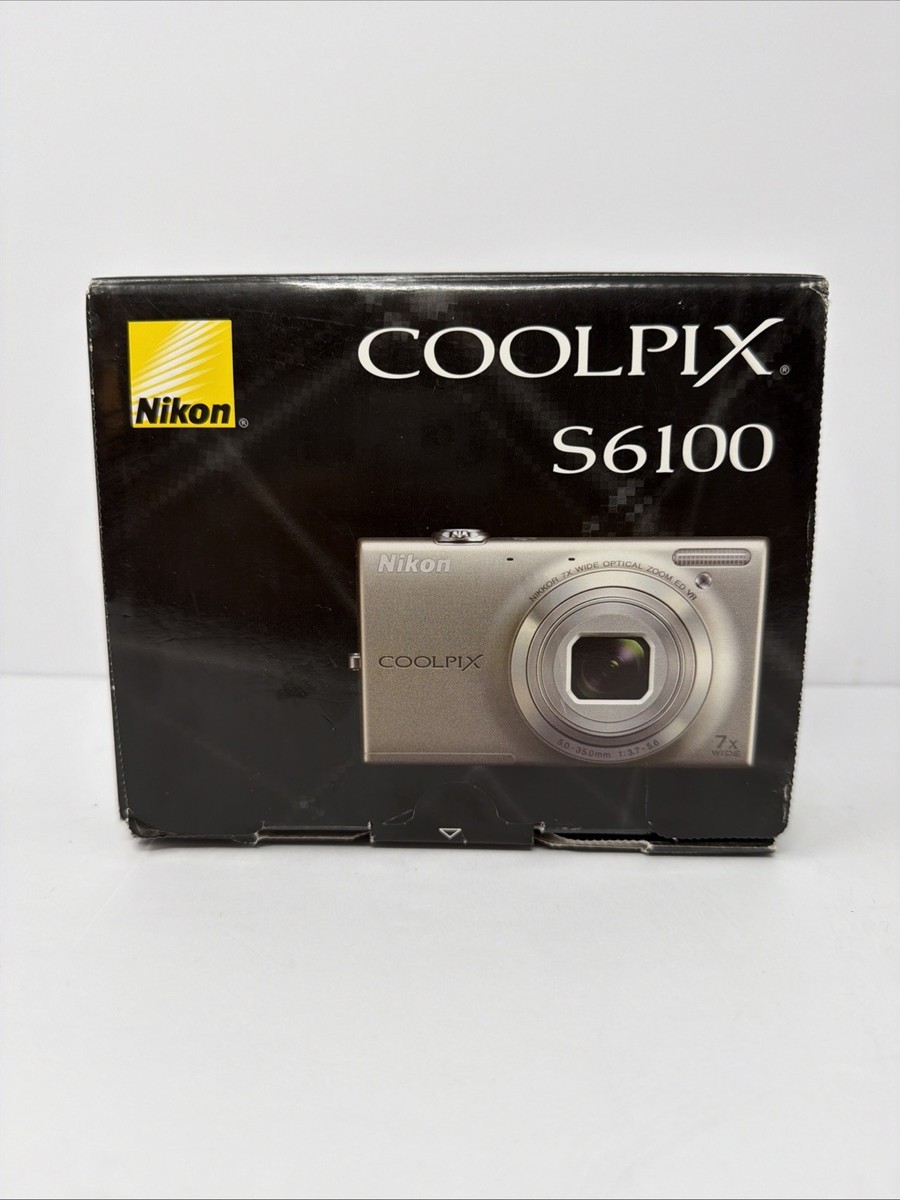 Nikon COOLPIX S6100 16.0MP Digital Camera - Silver for sale online