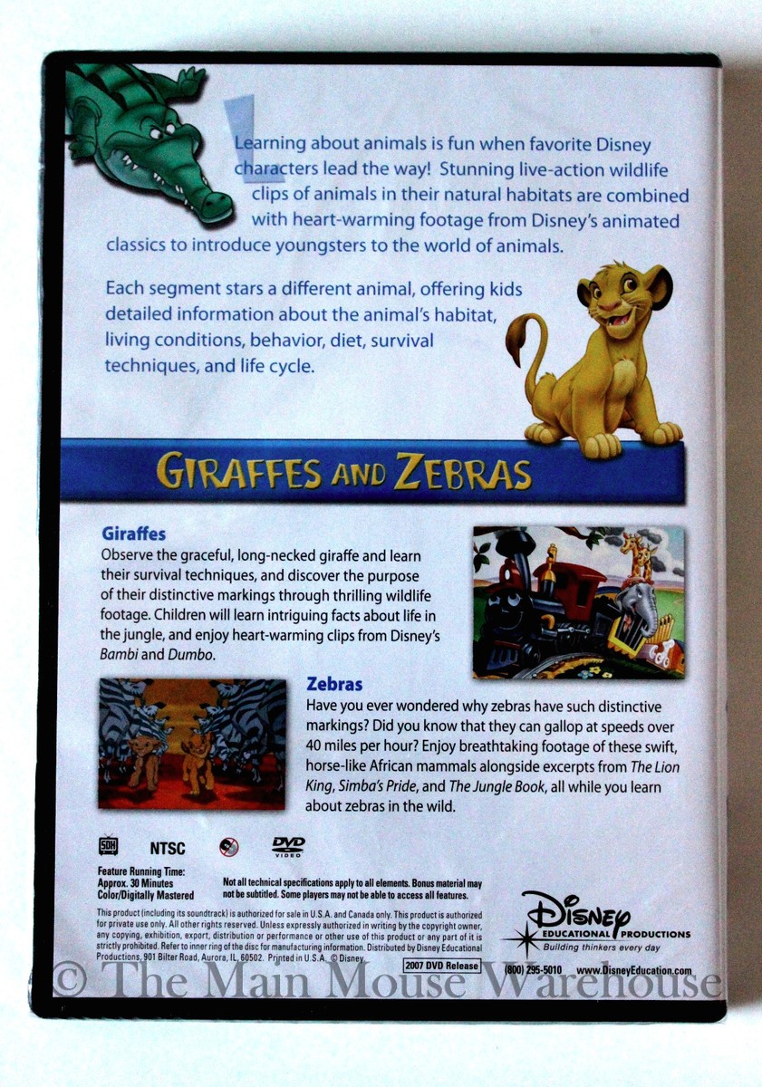 Disney's Animal World Giraffes Zebras Disney Nature Children's