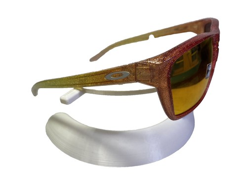 Oakley Pro M Frame Red Clear Hybrid Vented Lens Silver Icons Non