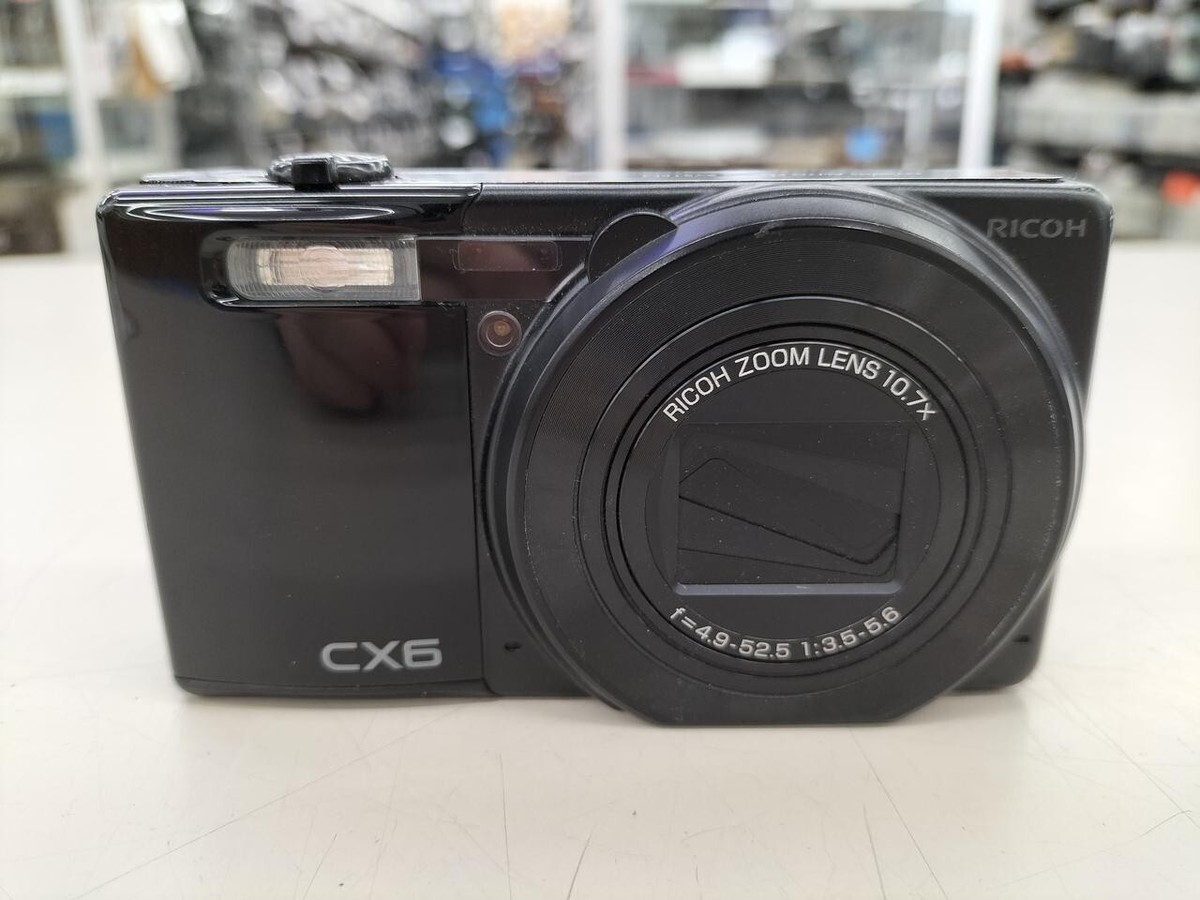 Ricoh CX Series CX6 Black 10.7X Optical Zoom 10.0 MP Digital