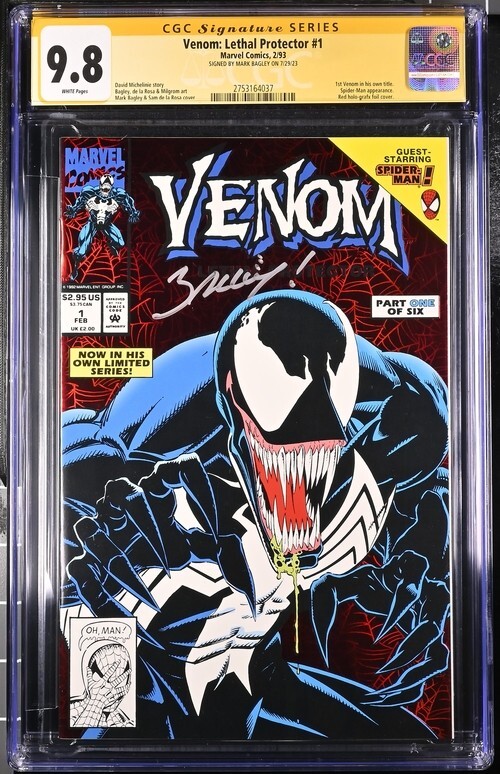 Venom Lethal Protector #1 CGC Signature Series 9.8 Signed Mark