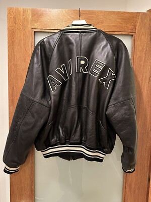 Vintage 80's 90s Avirex All American icon varsity leather jacket