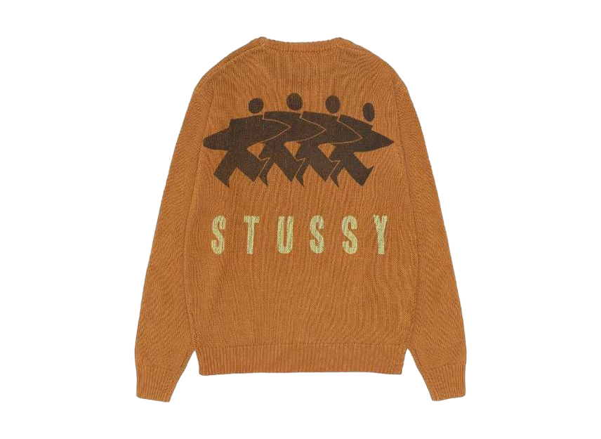 Stussy Surfman Icon Sweater FA24 Dusty Blue Brown Ivory 3colors