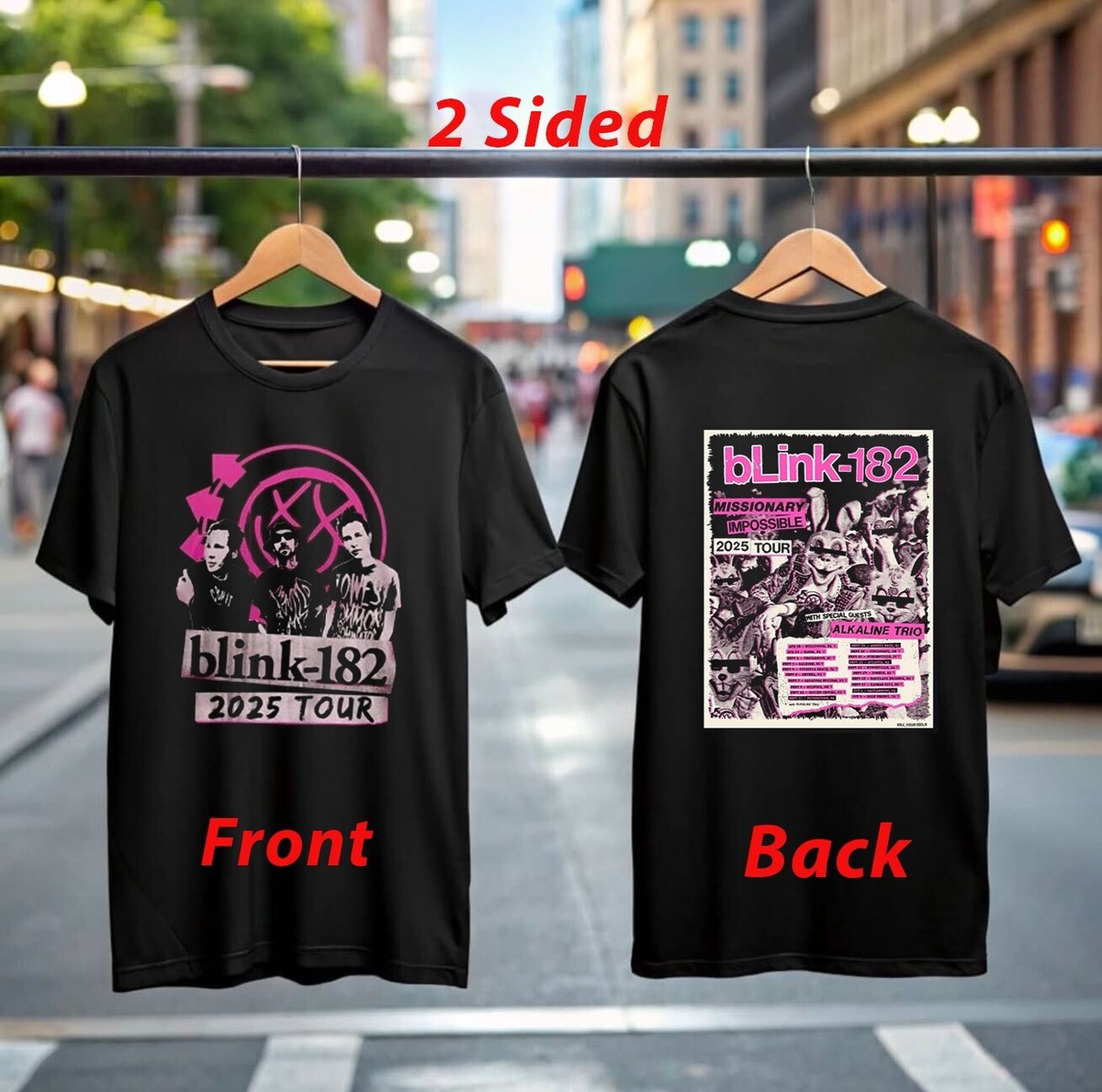 Blink-182 Missionary Impossible Tour 2025 T-Shirt Official Concert