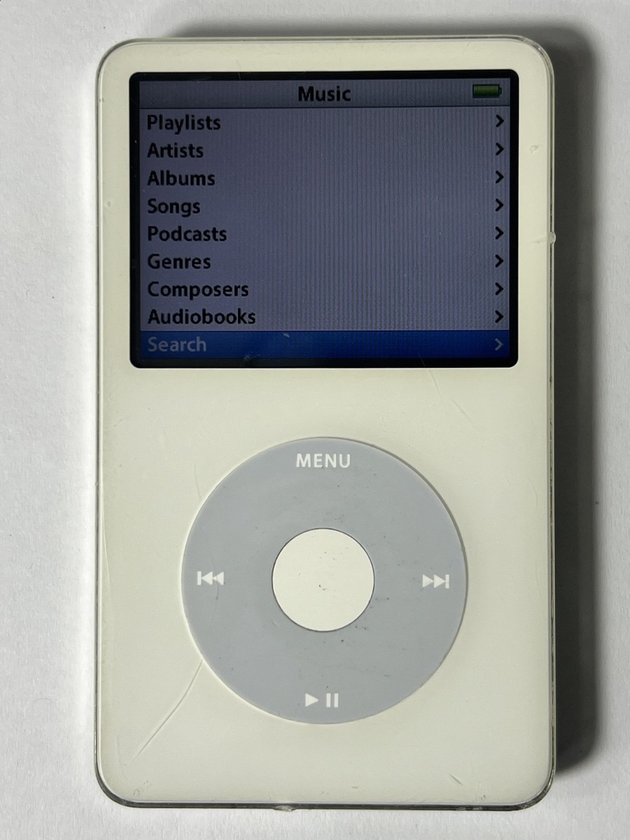 Apple iPod Video Classic 5.5 Gen White 30GB MA444LL - A1136 Tested