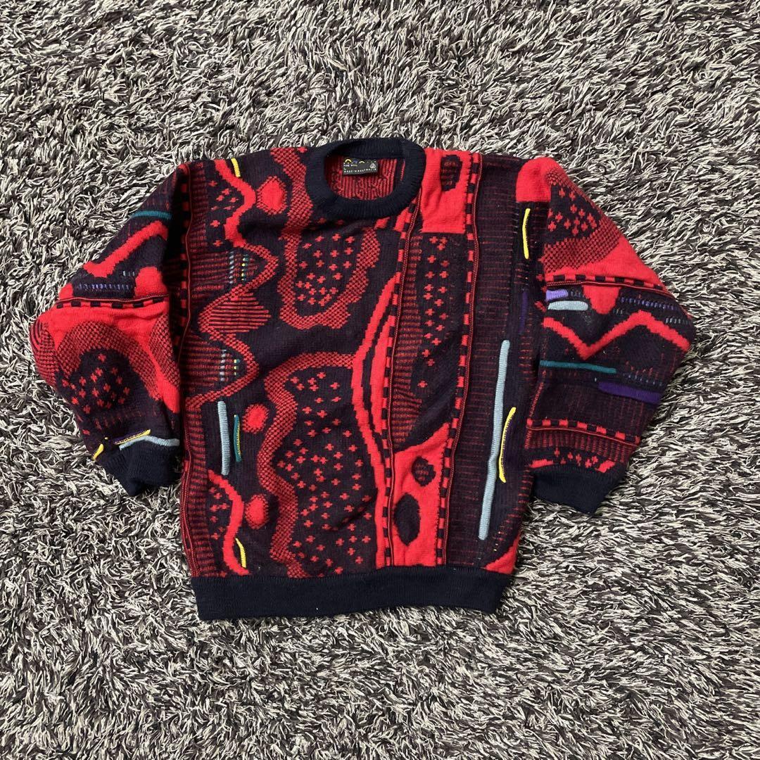 COOGI 3D knit sweater Size L Red | eBay