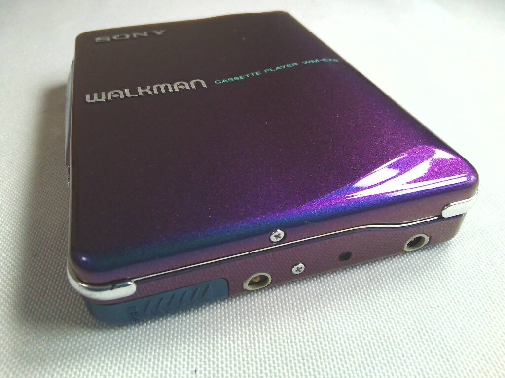 SONY Cassette Walkman WM-EX9 Blue Purple Rare Working Portable