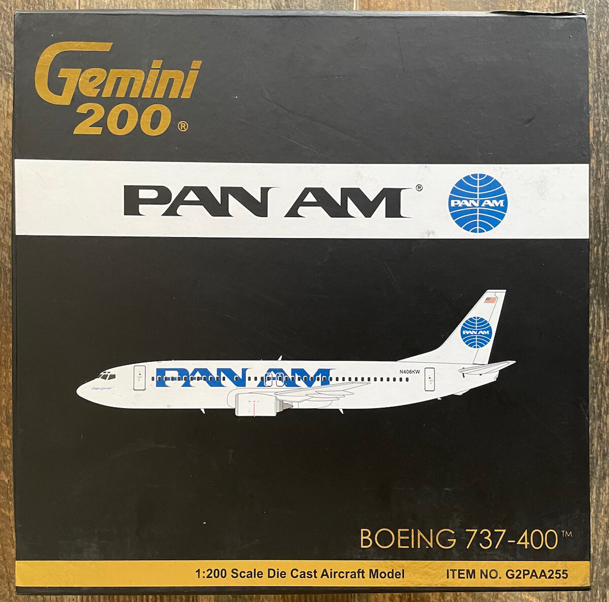 NEW GEMINI JETS 1:200 PAN AM AIRLINES B737-400 G2PAA255 N406KW | eBay