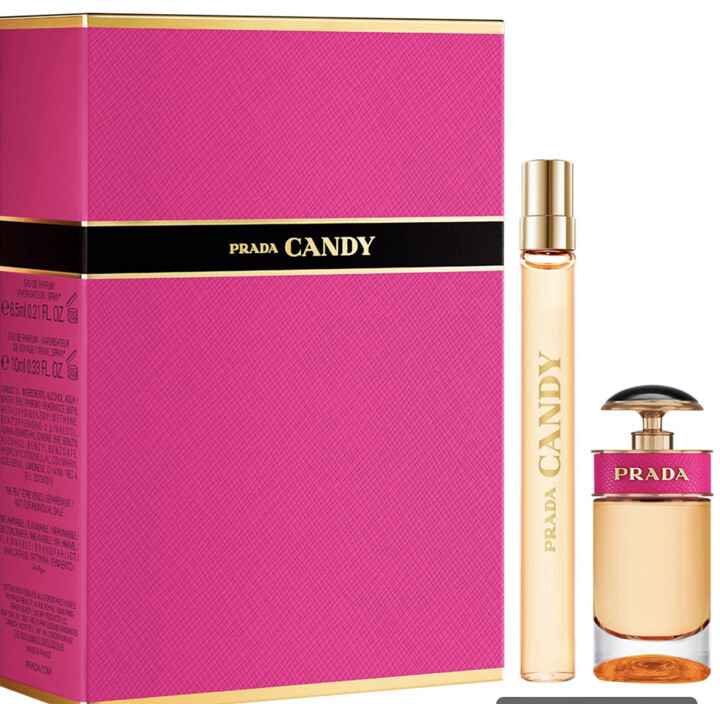 PRADA CANDY Perfume 2pc Gift Set ,EDP for Women, MINI DUO 10ml;6.5