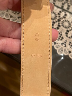 LOUIS VUITTON CA11S1 DAMIER AZUR WHITE CANVAS STRAP W/LV METAL