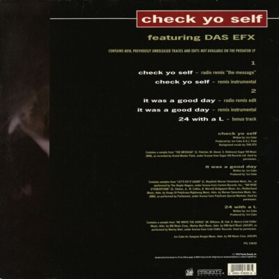 Ice Cube Featuring Das EFX / Check Yo Self 1993 US Priority