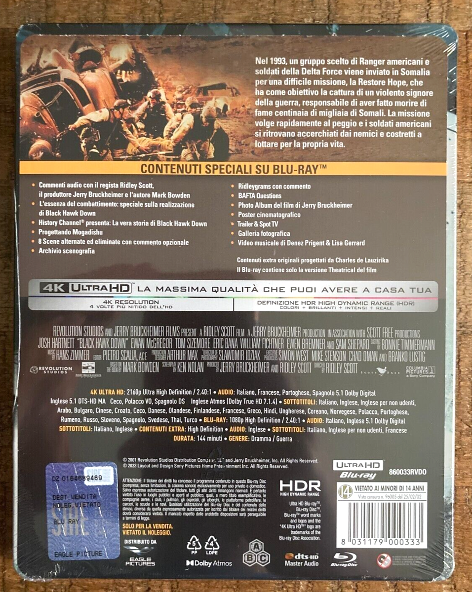 Black Hawk Down - Steelbook Edition (4K UHD + Blu-ray) *NEW
