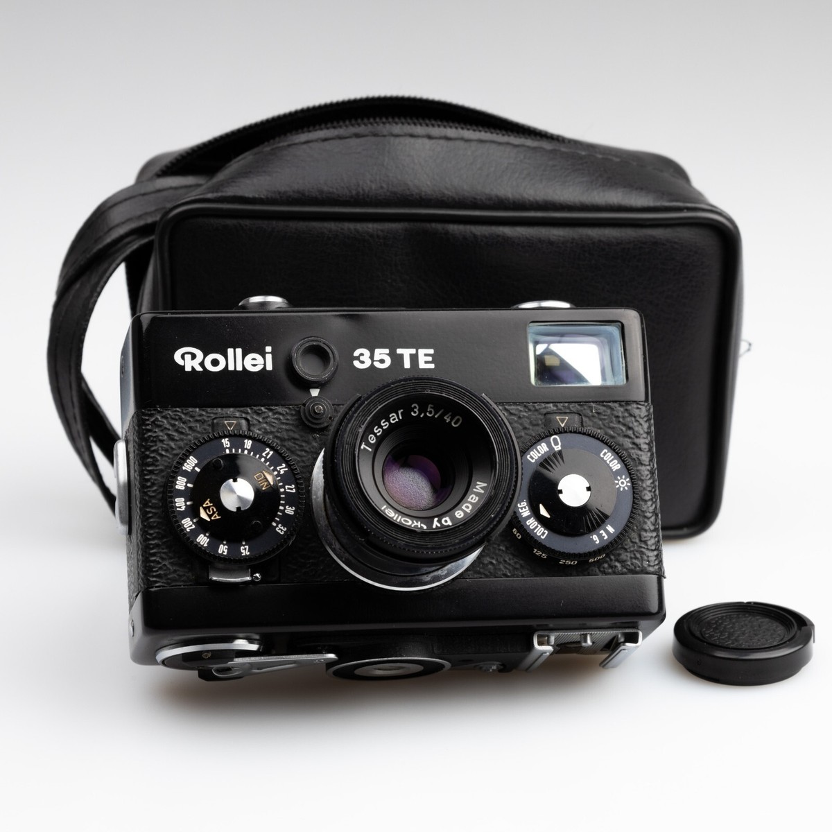 SERVICED & TESTED* Rollei 35 TE Black Camera Tessar 40mm 3.5 Lens