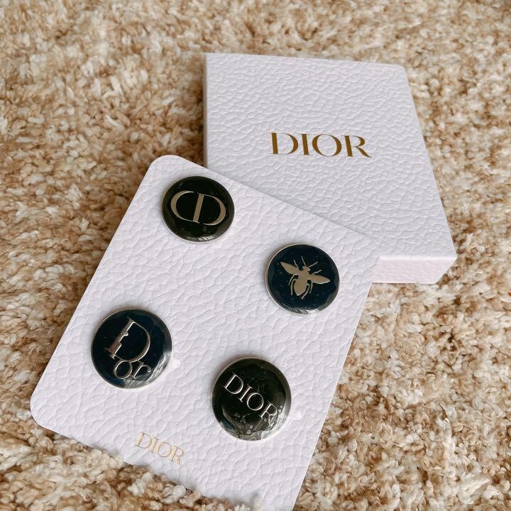 New Christian Dior Pin badge Set of 4 Brooch Pins Japan Novelty