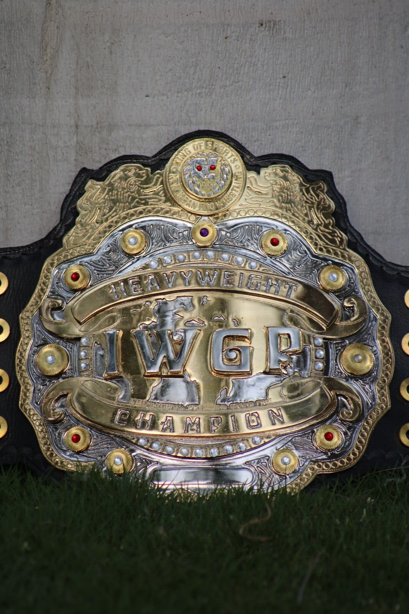 IWGP V4 Heavyweight Championship Belt 4mm Zinc |24KT | Real Floppy