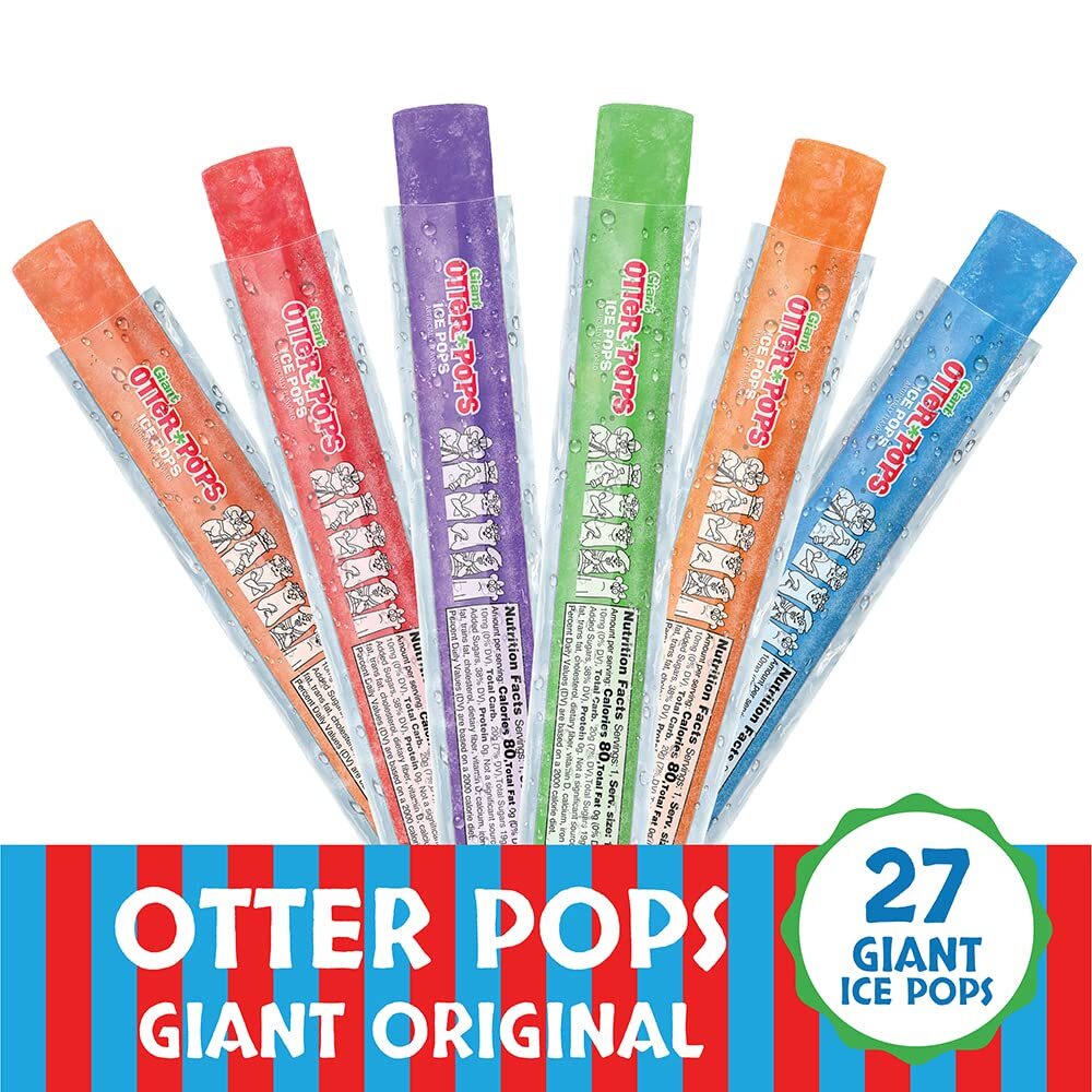 Otter Pops, Giant Original 5.5oz, 27 Ice Six Zippy 27 Count (Pack
