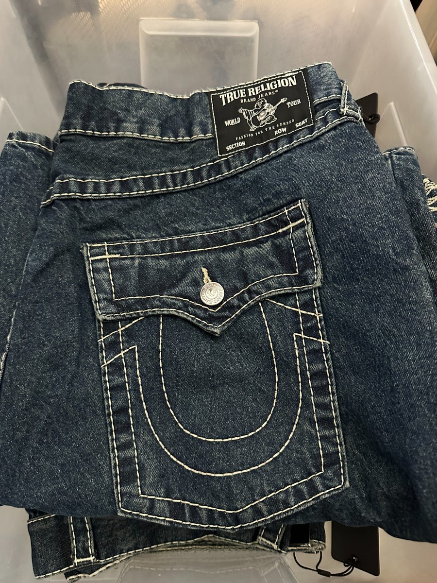 True Religion - MIKEY BIG T BAGGY AF FLAP DRAGON 32IN - Dark Blue