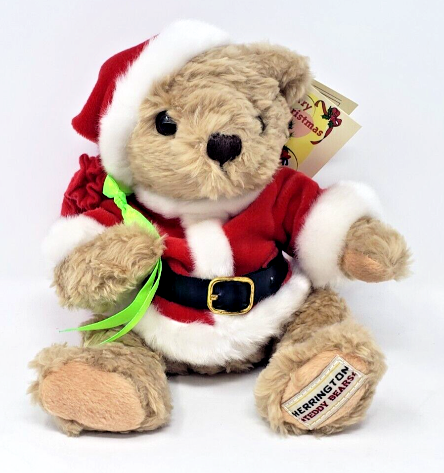 HERRINGTON TEDDY BEARS MERRY CHRISTMAS SANTA CLAUS STUFFED BEAR