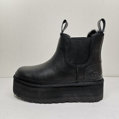 UGG Neumel Platform Boot Chelsea Size 9 Chunky Shoes Black New In