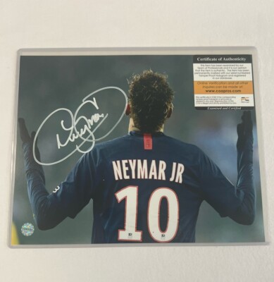 Neymar JR GOAT Paris Saint- Germain Rare Signed Autographed Photo