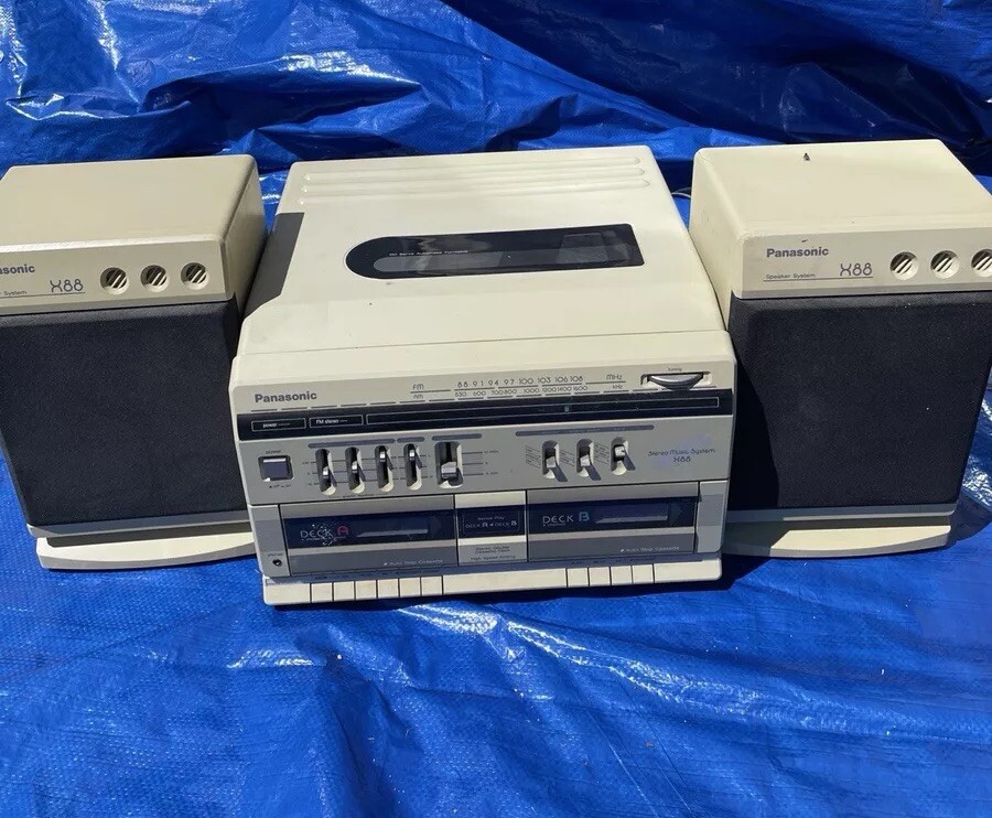 Vintage Panasonic Stereo Music System White SG-X88 Turntable Dual